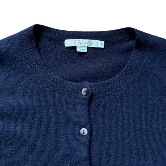 Boden Navy Blue Cashmere Sweater Cardigan | Size S - Picture 3 of 7